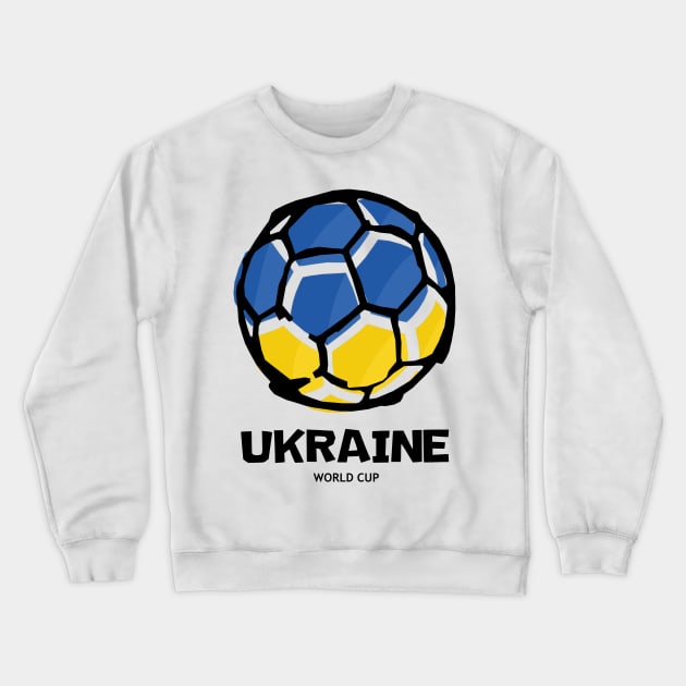 Ukraine Football Country Flag Crewneck Sweatshirt by KewaleeTee